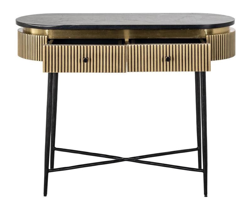Sideboard Ironville Gold mit Marmorplatte – Eisen & Messing