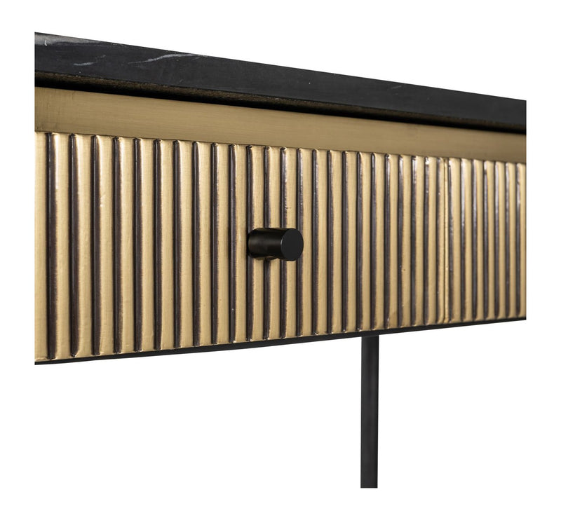 Sideboard Ironville Gold mit Marmorplatte – Eisen & Messing