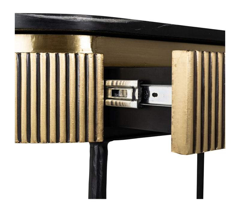 Sideboard Ironville Gold mit Marmorplatte – Eisen & Messing