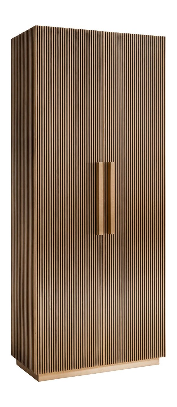 Schrank Ironville gold, 191 cm, Eisen mit Messingverkleidung