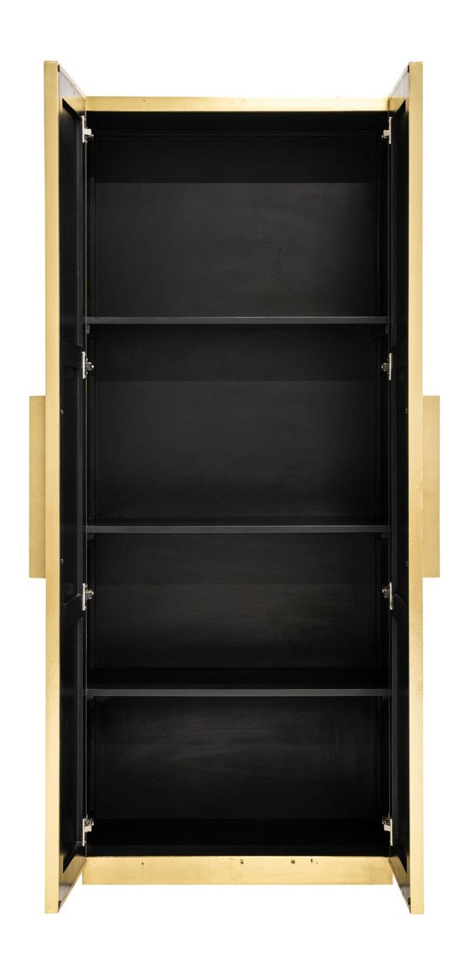 Schrank Ironville gold, 191 cm, Eisen mit Messingverkleidung