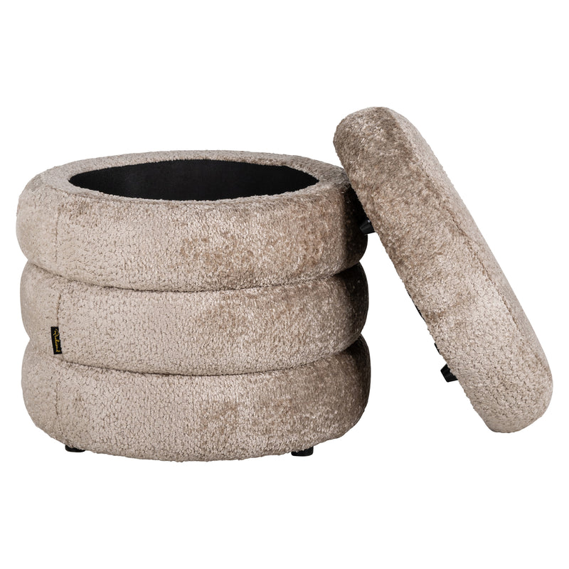Richmond Hocker Adele Sheep Natural – Fußbank mit Fell-Optik