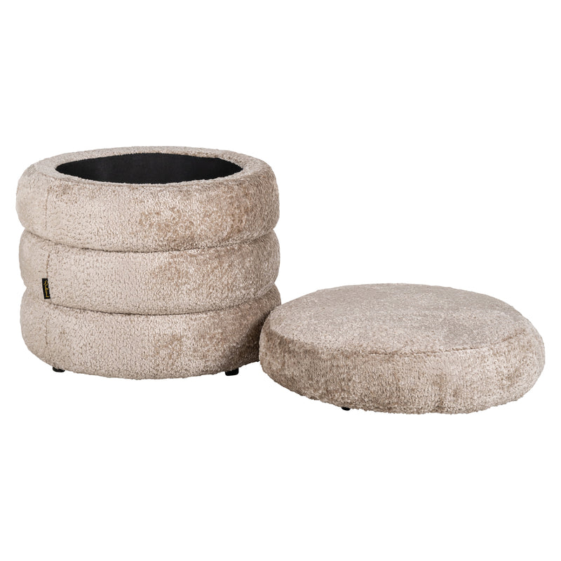 Richmond Hocker Adele Sheep Natural – Fußbank mit Fell-Optik