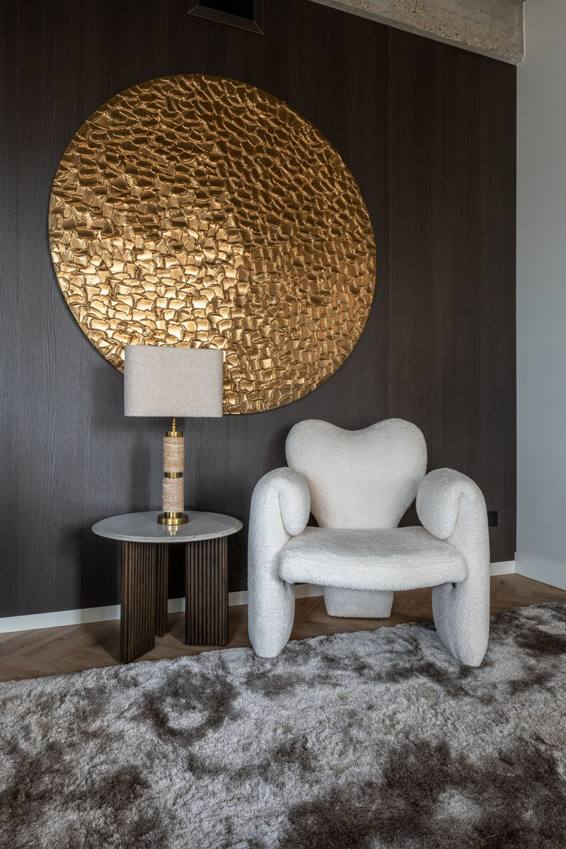 Konsole Mayfield brown - Marmorplatte & Mangoholz, 90x45x80 cm