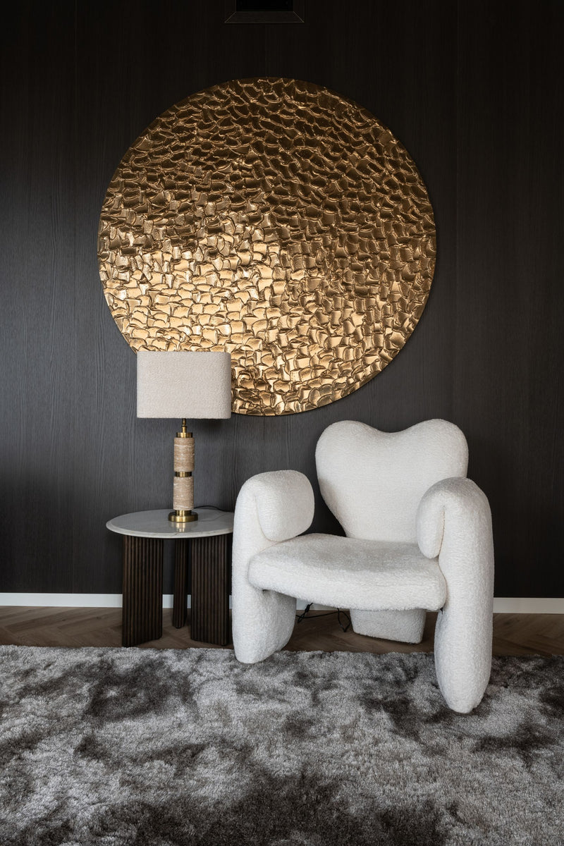 Konsole Mayfield brown - Marmorplatte & Mangoholz, 90x45x80 cm