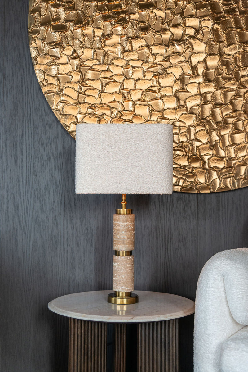 Konsole Mayfield brown - Marmorplatte & Mangoholz, 90x45x80 cm