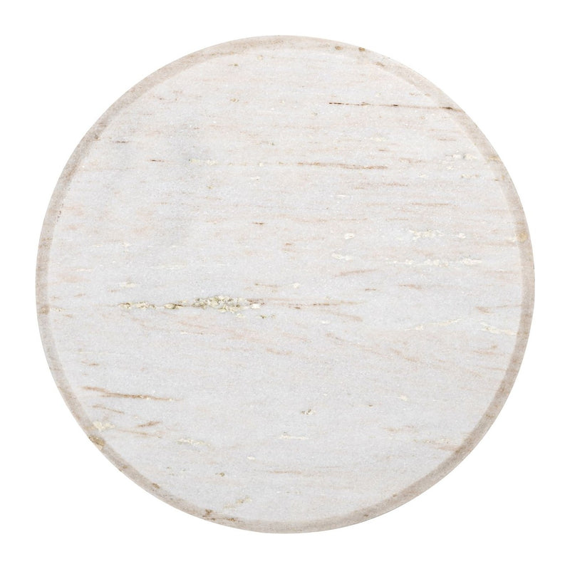 Beistelltisch Mayfield Ø55 cm mit Marmorplatte und Mangoholz-Gestell