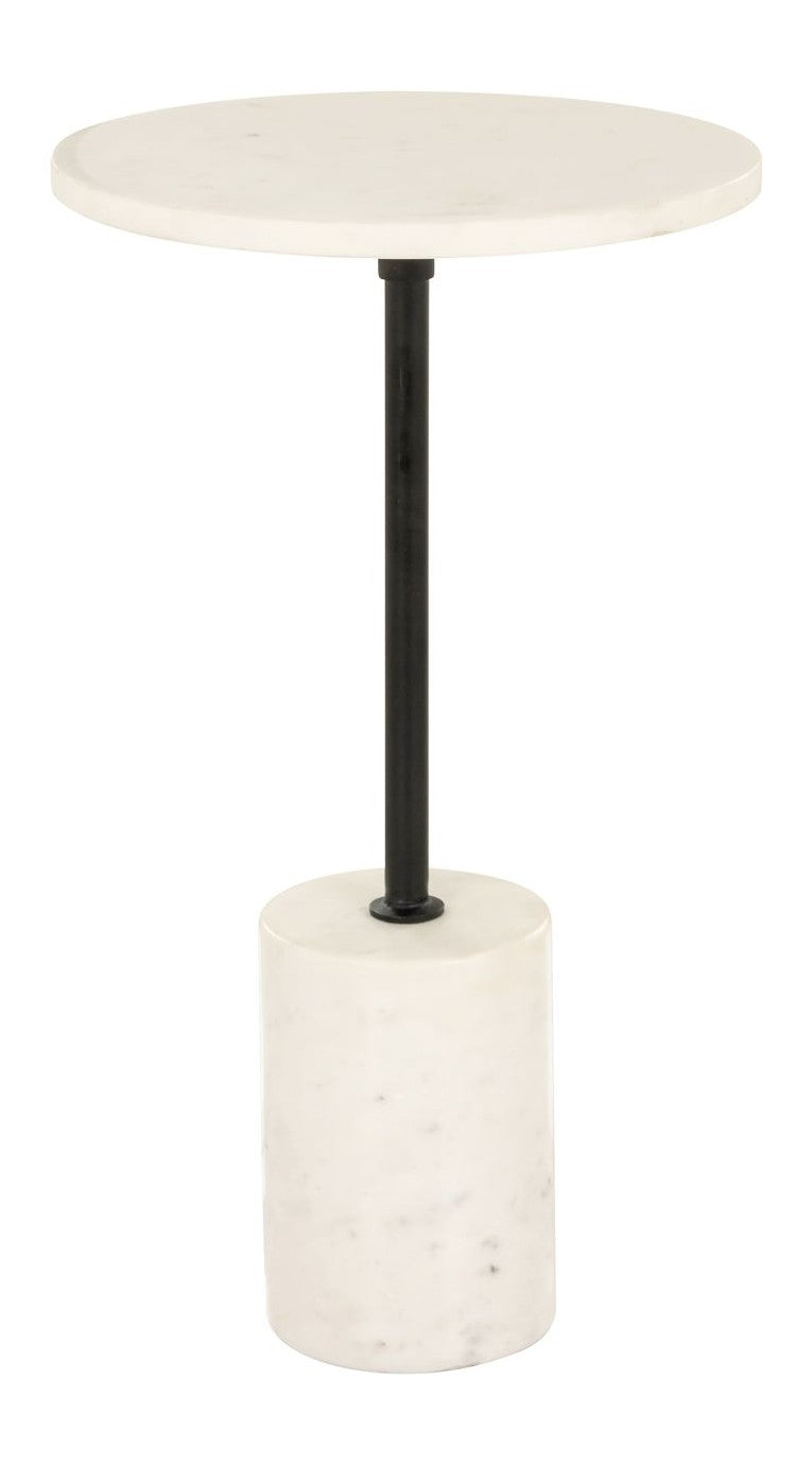 Beistelltisch Misty Richmond, Marmor & Eisen schwarz/weiß, Ø30 cm