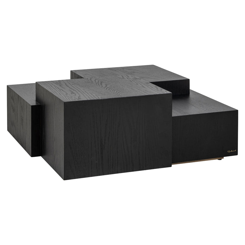 Couchtisch Lennox Dark Coffee – massives Eichenholz, 100x100 cm