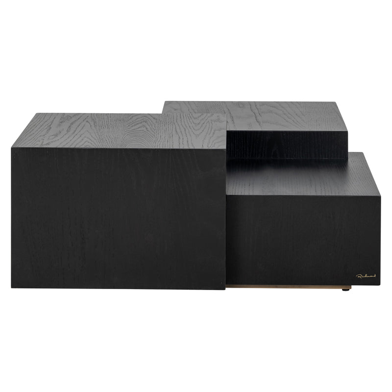 Couchtisch Lennox Dark Coffee – massives Eichenholz, 100x100 cm
