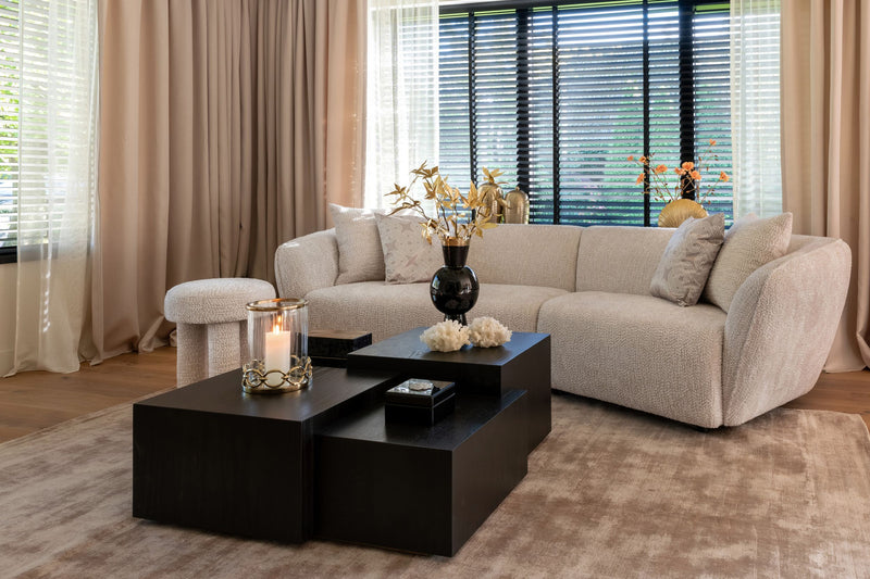 Couchtisch Lennox Dark Coffee – massives Eichenholz, 100x100 cm