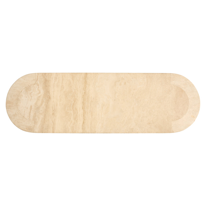 Konsole Alexander Jones Biltmore aus Travertin & Eisen, beige