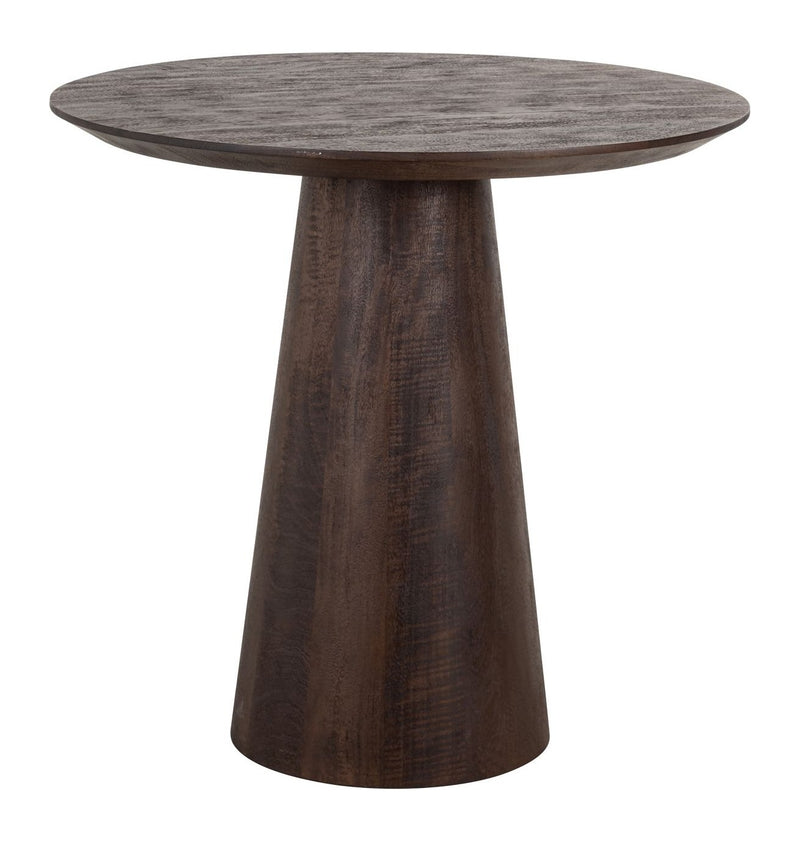Bistro-Tisch Willow rund Ø80 cm, dunkelbraun, massives Mangoholz