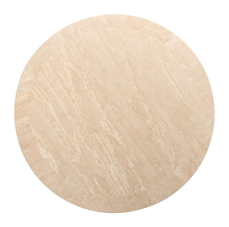 Couchtisch Alexander Jones Biltmore rund, Travertin beige, Ø100 cm