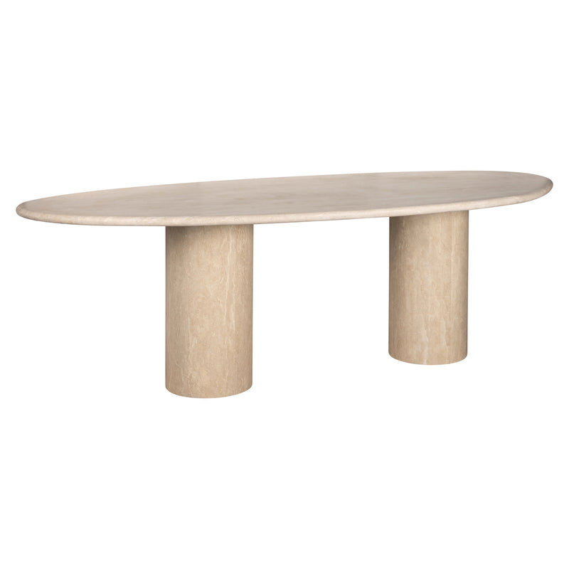 Esstisch Alexander Jones Renaissance in Beige mit Travertin, 240 cm