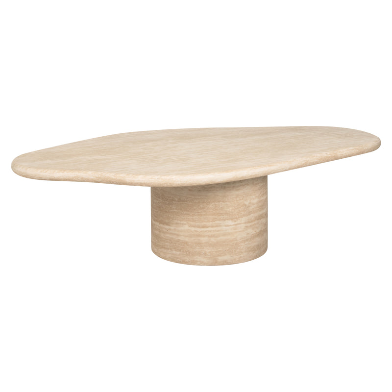 Richmond Couchtisch Fictus 130 cm Beige Faux-Travertin-Optik
