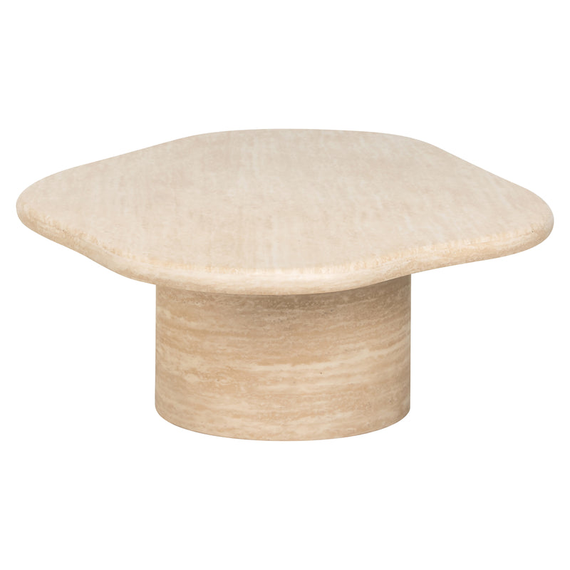 Richmond Couchtisch Fictus 130 cm Beige Faux-Travertin-Optik