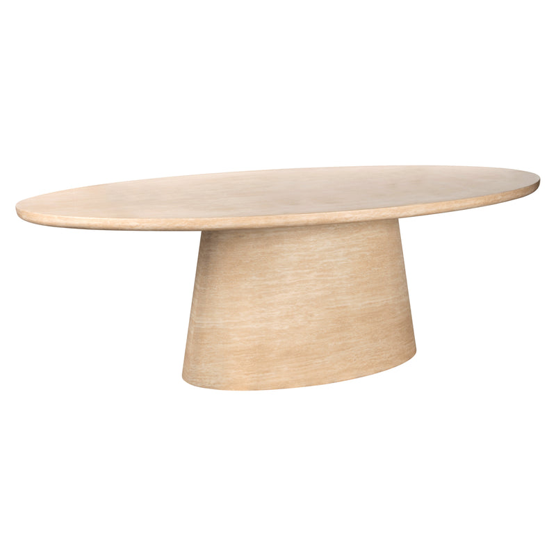 Esstisch Fictus 240 cm beige – Faux-Travertin-Optik, Eisengestell