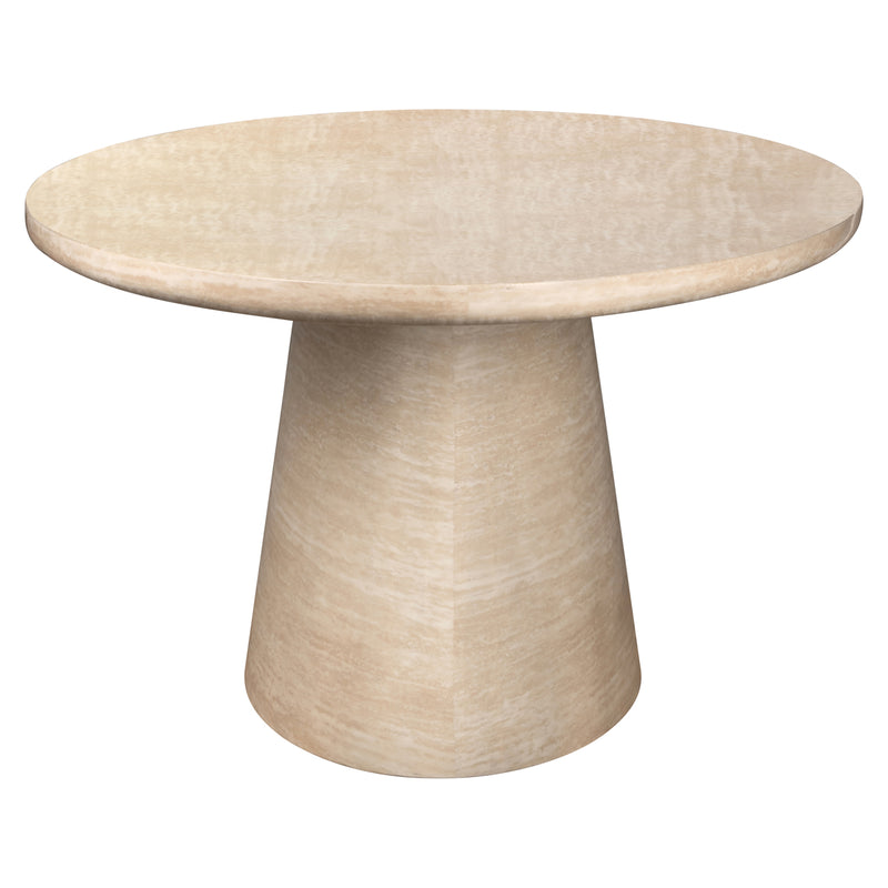 Esstisch Fictus 240 cm beige – Faux-Travertin-Optik, Eisengestell