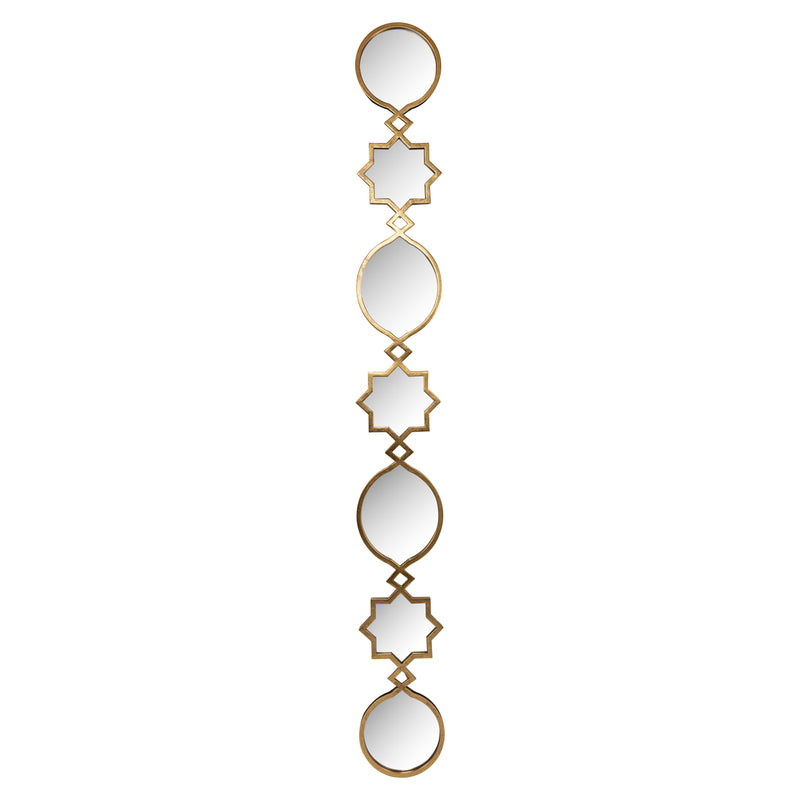 Spiegel Babice gold – schmaler Wandspiegel im edlen Rahmen, 227,5 cm