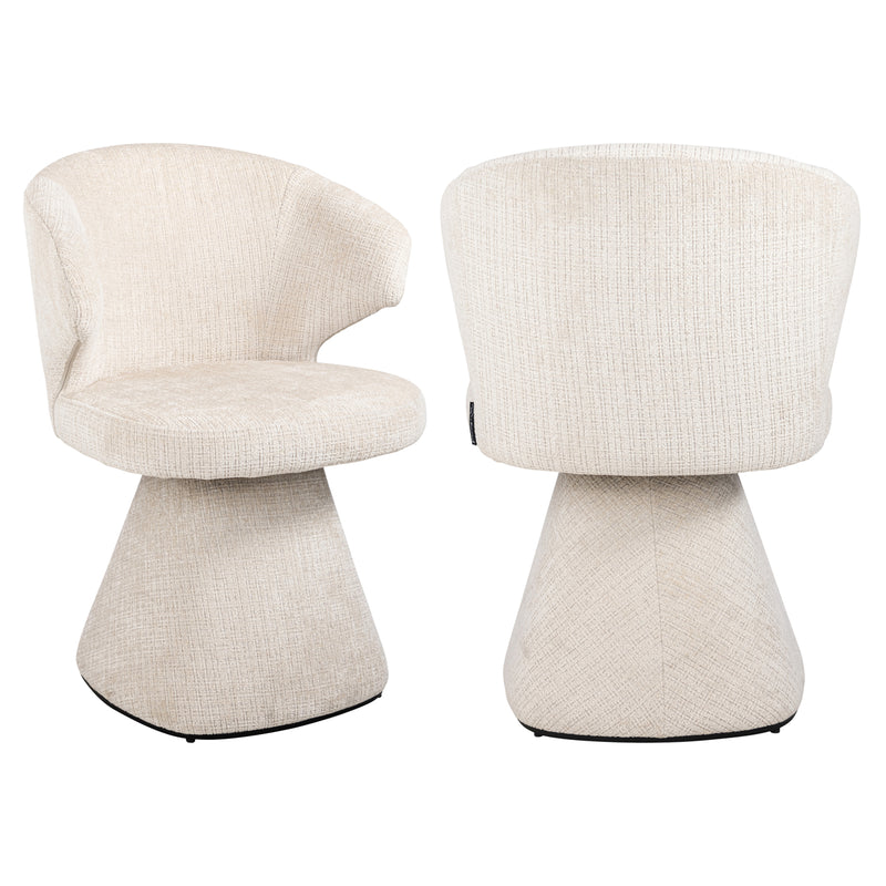 Esszimmerstuhl Gatsbi Niagara Beige, Metallgestell, Chenille