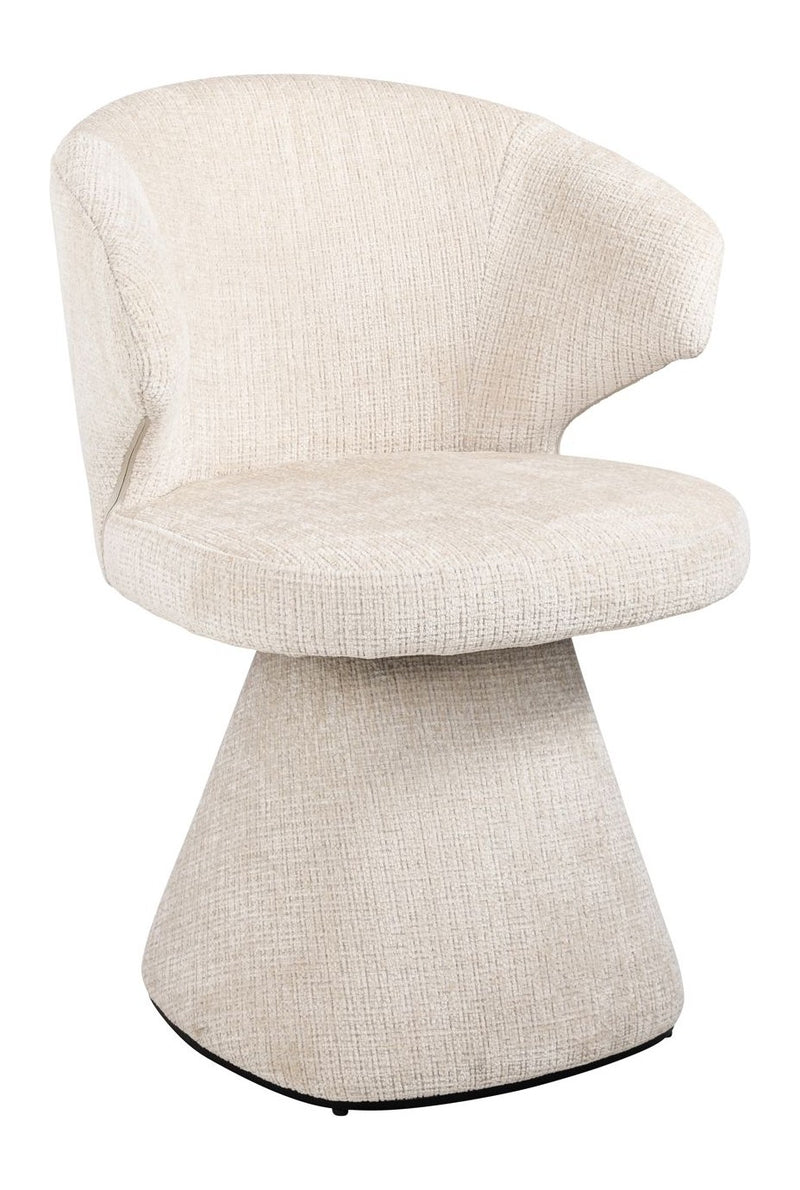 Esszimmerstuhl Gatsbi Niagara Beige, Metallgestell, Chenille