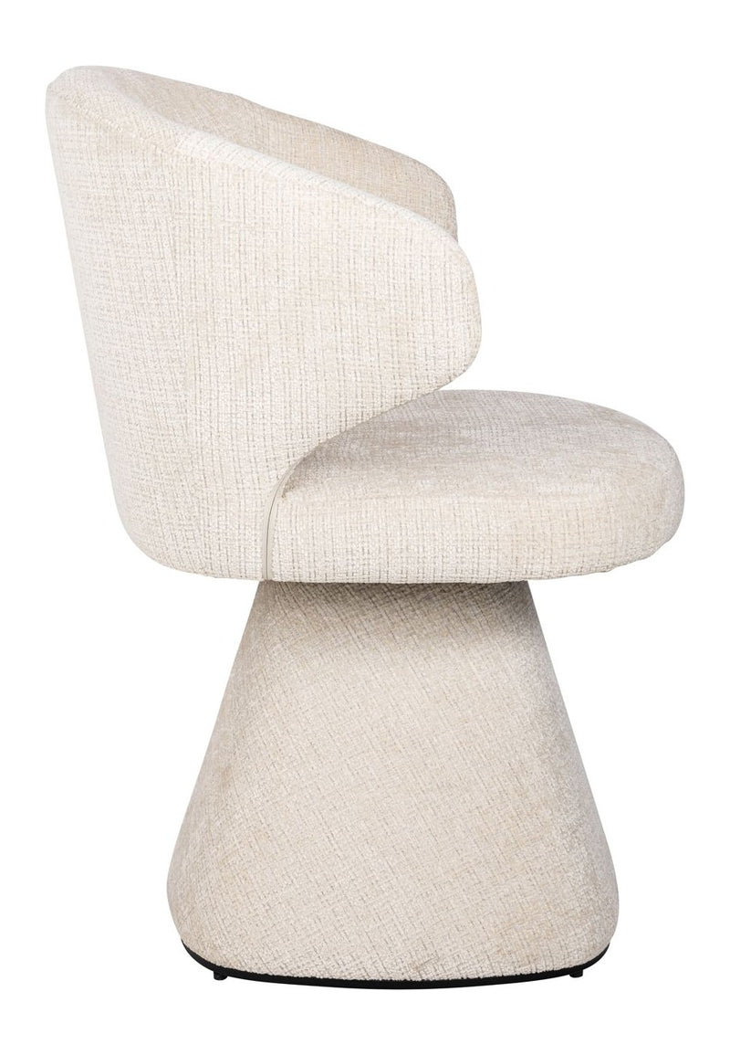 Esszimmerstuhl Gatsbi Niagara Beige, Metallgestell, Chenille