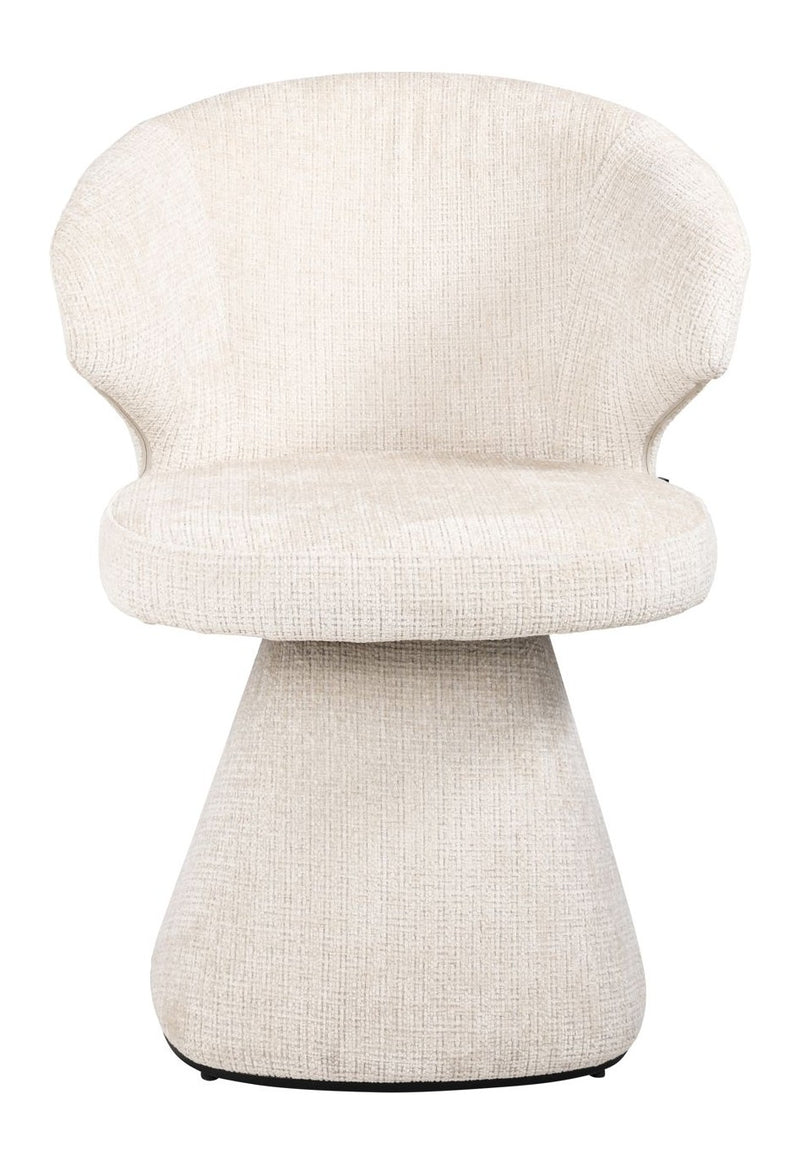 Esszimmerstuhl Gatsbi Niagara Beige, Metallgestell, Chenille
