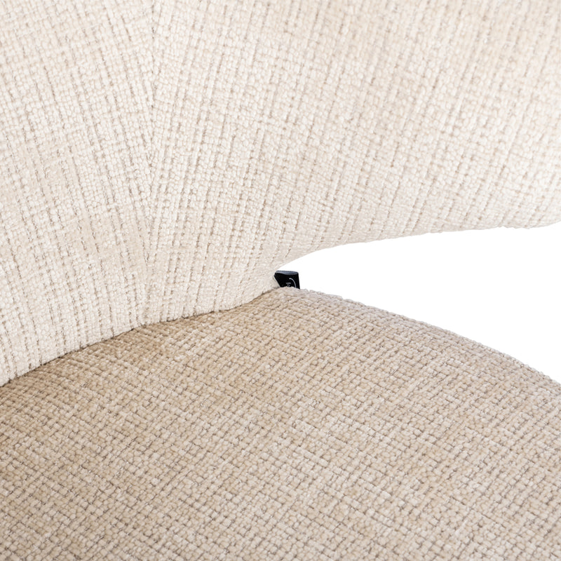 Esszimmerstuhl Gatsbi Niagara Beige, Metallgestell, Chenille