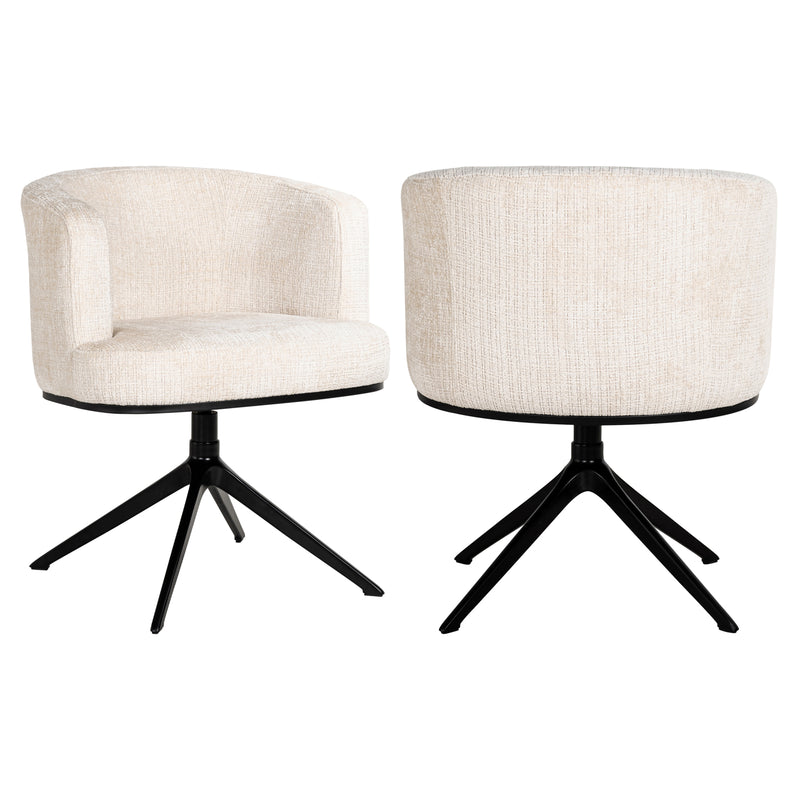 Esszimmerstuhl Cheyenne in Niagara Beige mit 360°-Drehfunktion