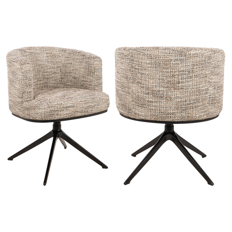 Esszimmerstuhl Cheyenne Drehstuhl Trendy Nature mit Aluminiumgestell