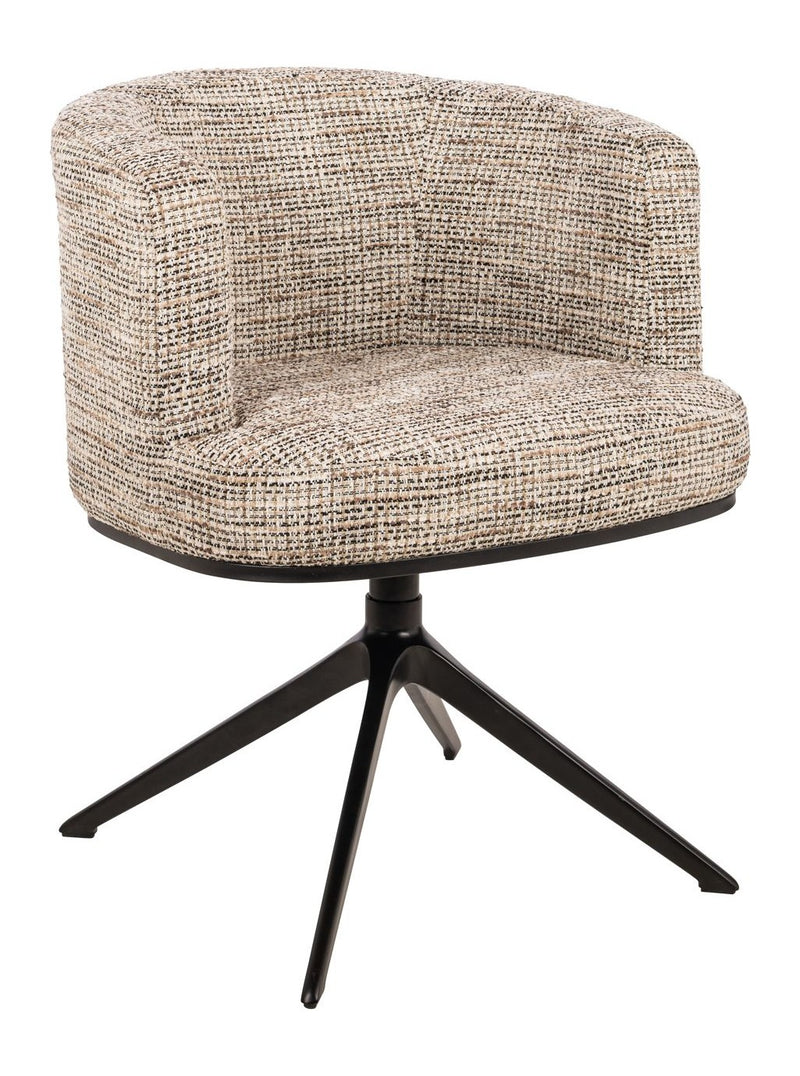 Esszimmerstuhl Cheyenne Drehstuhl Trendy Nature mit Aluminiumgestell