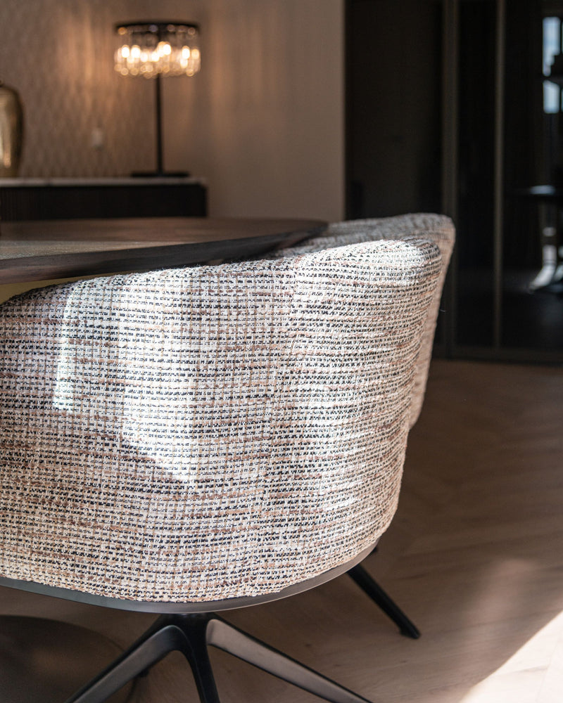 Esszimmerstuhl Cheyenne Drehstuhl Trendy Nature mit Aluminiumgestell