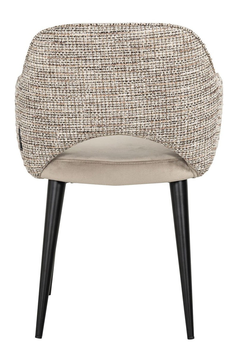 Esszimmerstuhl Giovanna Samtvelours trendy nature mit Metallgestell