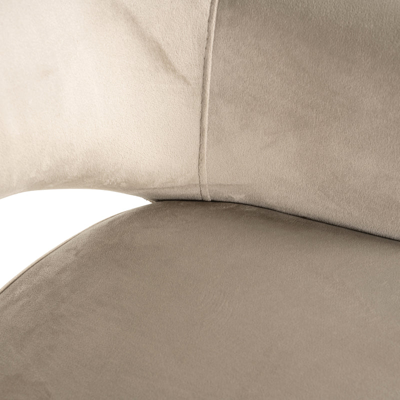 Esszimmerstuhl Giovanna Samtvelours trendy nature mit Metallgestell