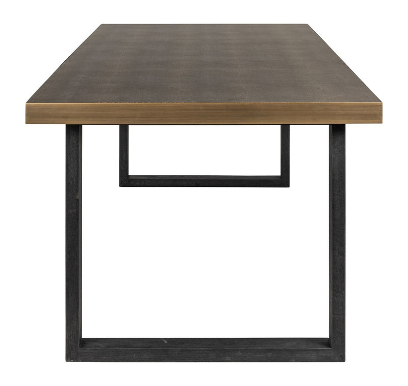 Esstisch Bloomville Brass Shagreen 230 cm mit Glasplatte – Richmond