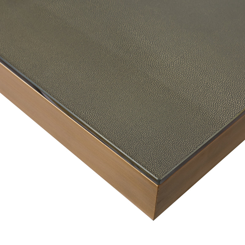 Esstisch Bloomville Brass Shagreen 230 cm mit Glasplatte – Richmond