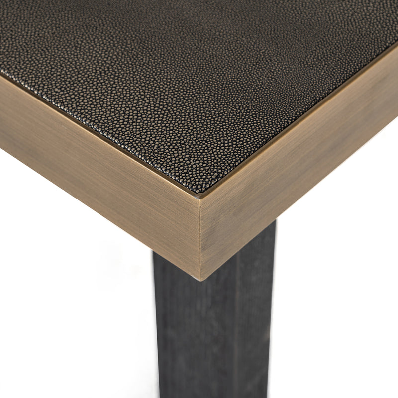 Esstisch Bloomville Brass Shagreen 200 cm mit Glasplatte, Richmond