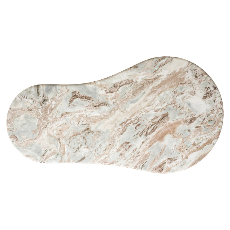 Couchtisch Coronel Blush beige mit Toronto-Marmorplatte, 150x80 cm