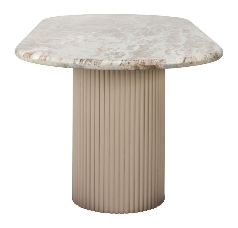 Esstisch Coronel 240 cm Blush Beige mit Toronto-Marmorplatte, Richmond