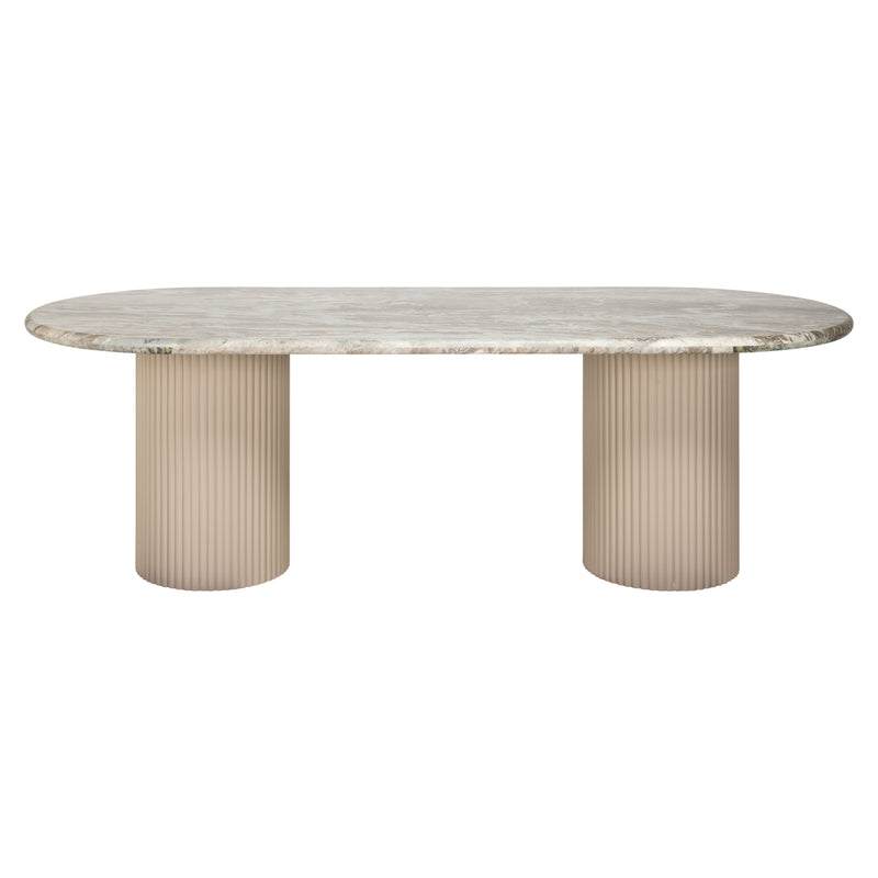 Esstisch Coronel 240 cm Blush Beige mit Toronto-Marmorplatte, Richmond