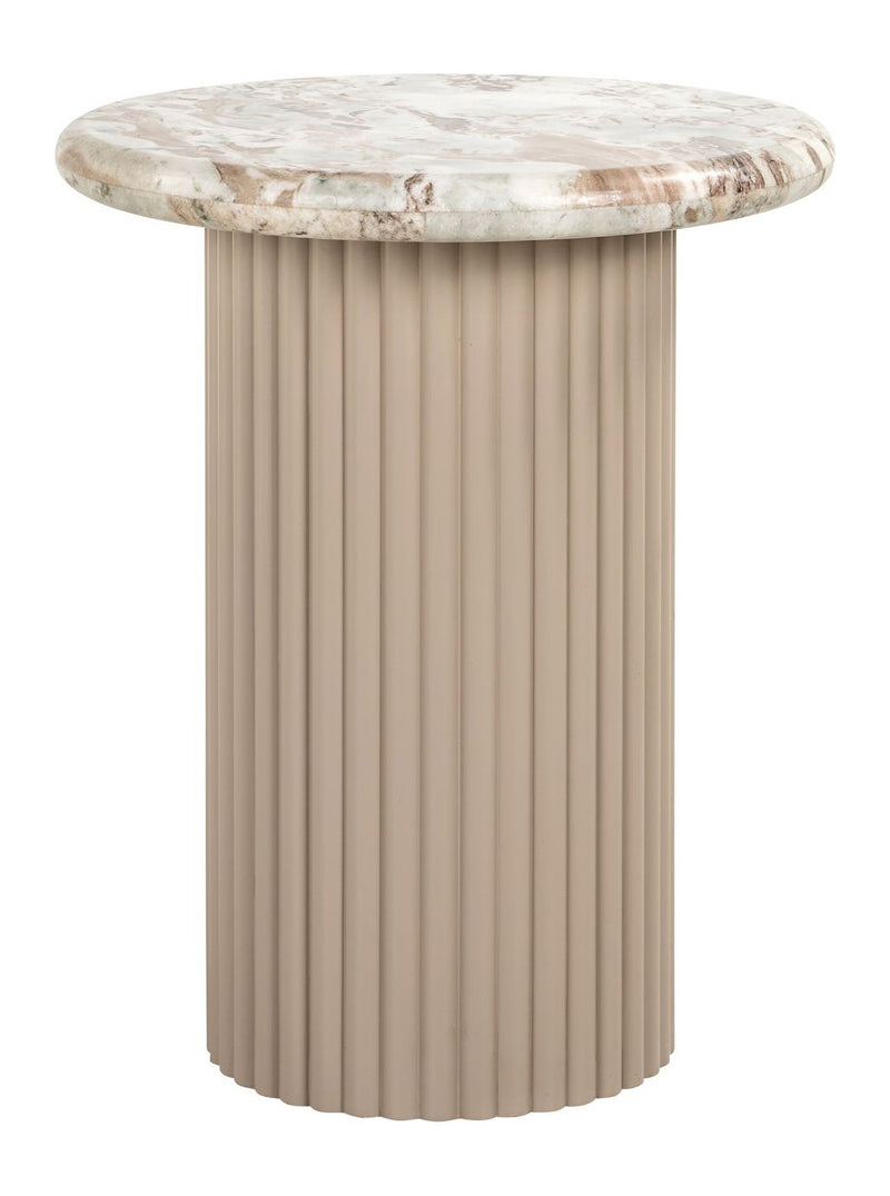 Beistelltisch Coronel in Blush Beige mit Toronto-Marmor – Richmond