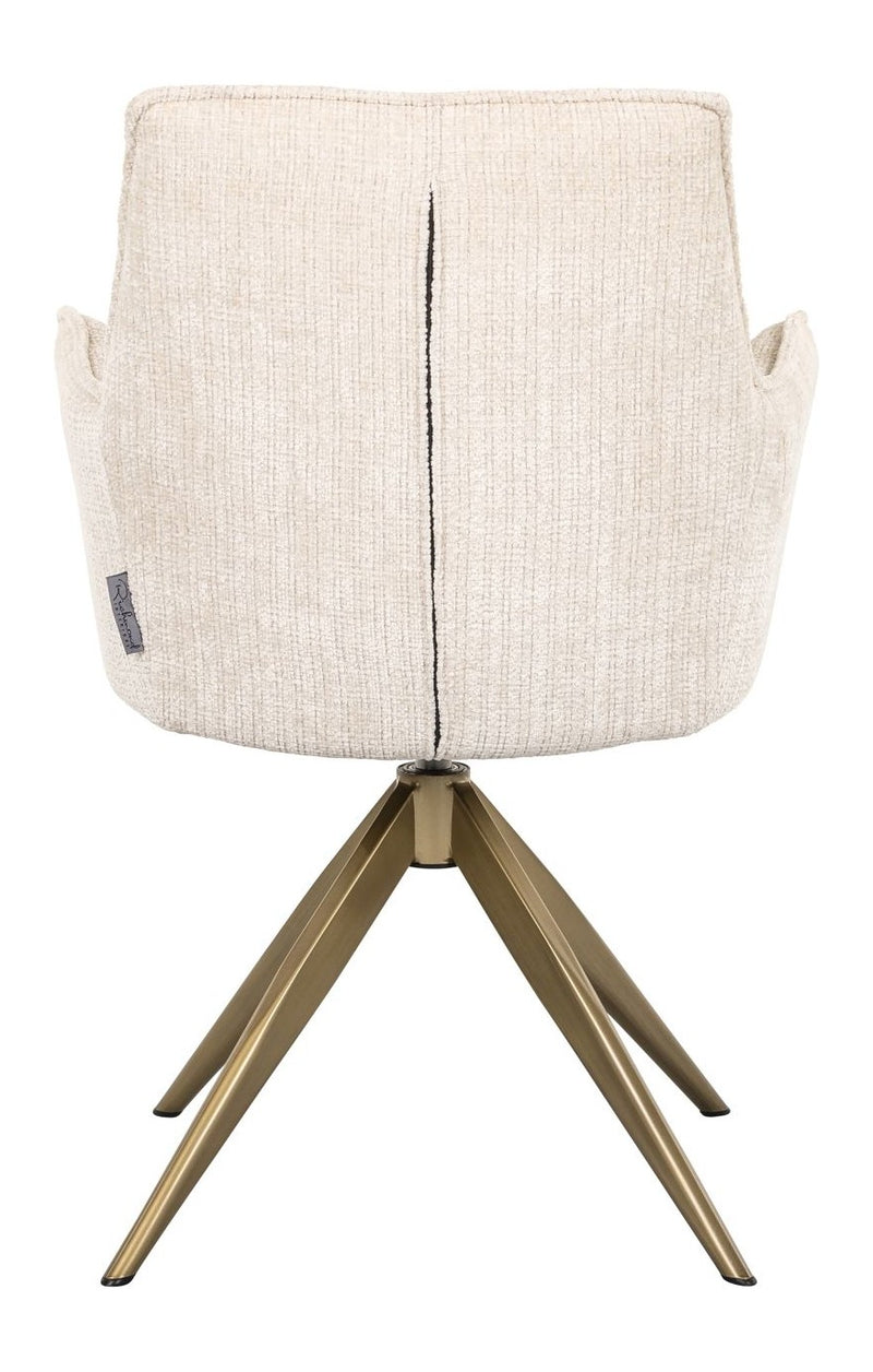 Esszimmerstuhl Dakota Niagara Beige mit Armlehne & Drehfunktion