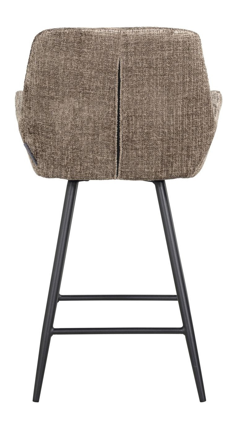 Barhocker Linsey Niagara Stone im 2er-Set, drehbar mit Chenille-Bezug