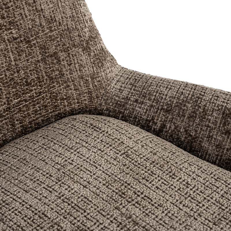 Barhocker Linsey Niagara Stone im 2er-Set, drehbar mit Chenille-Bezug