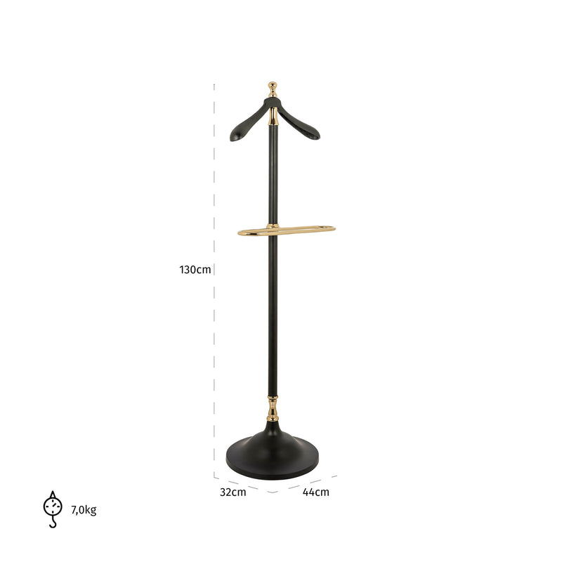 Garderobe Balley black – schlanker Kleiderständer aus Metall