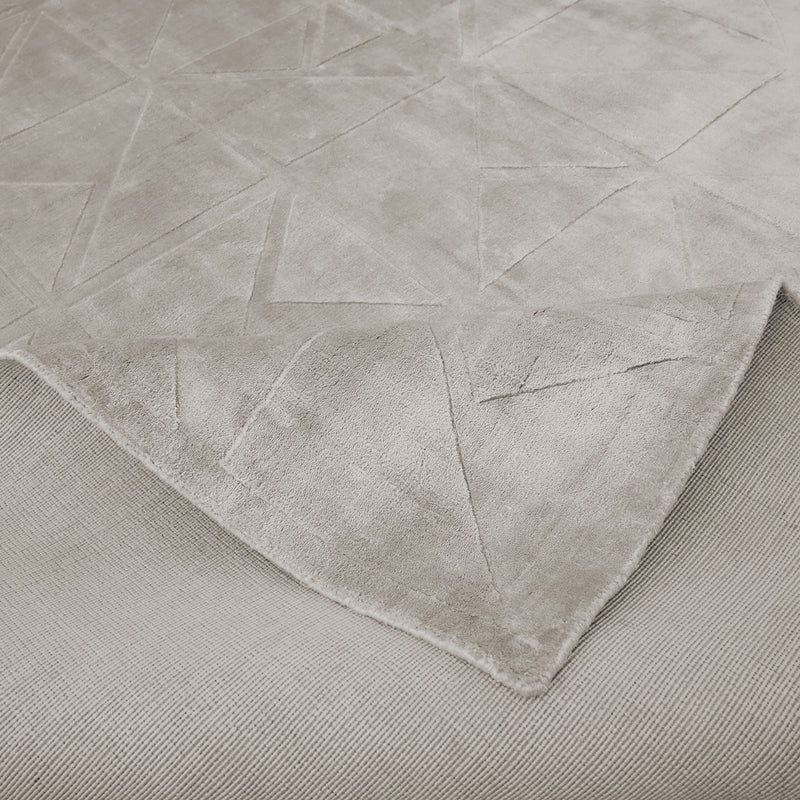 Teppich Yuna beige 300x400 cm – weicher Baumwoll-Viskose-Teppich