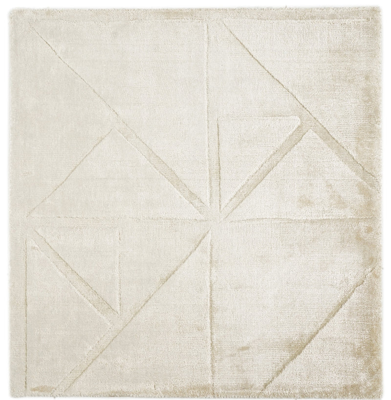Teppich Yuna beige 300x400 cm – weicher Baumwoll-Viskose-Teppich