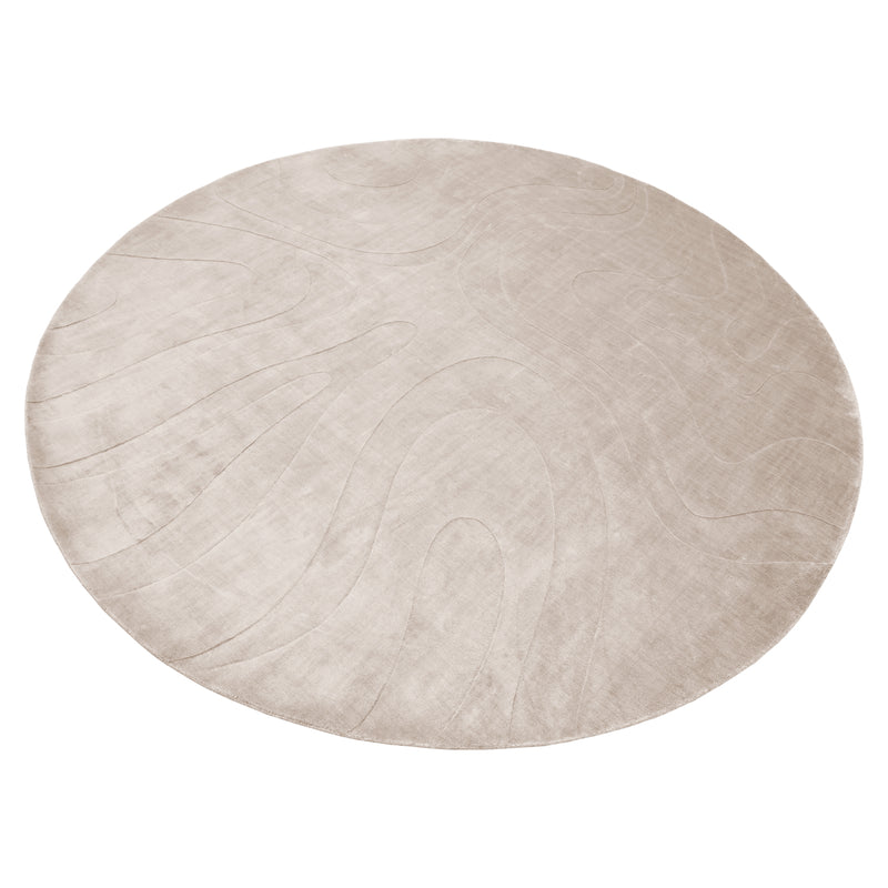 Teppich Addison natural 260x260 cm – runder Wohnzimmerteppich