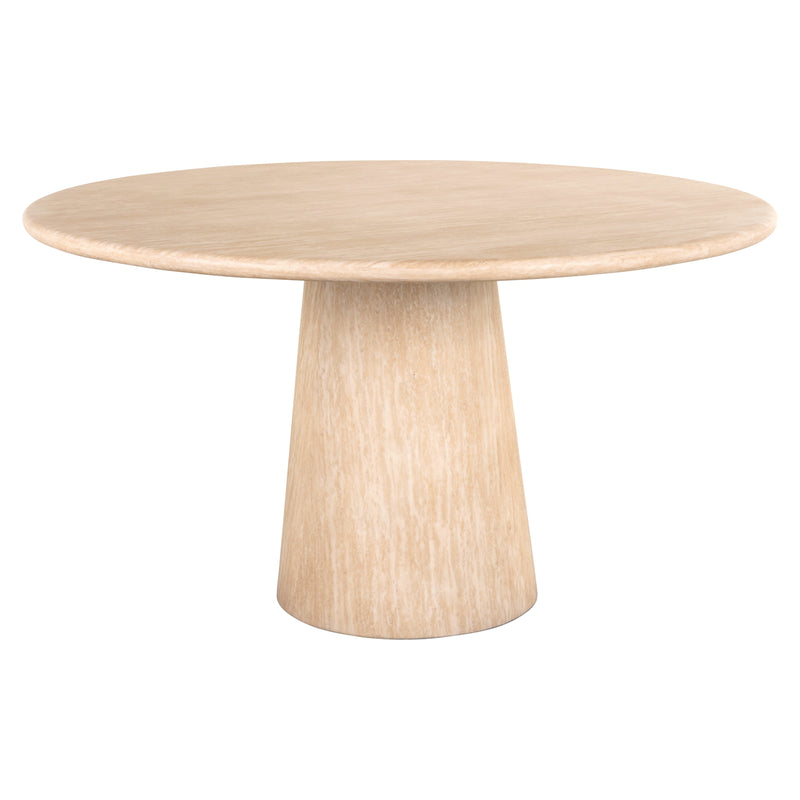 Esstisch Fictus Ø140 cm Faux Travertin beige – Richmond Interiors